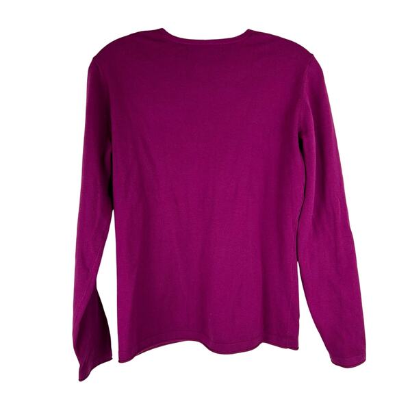 Title Nine Womens V-Neck Sweater Size Small Twisted Front Purple Soft - Picture 2 of 5
